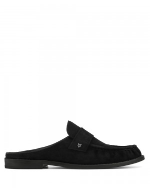 Loafers Naked Wolfe Gleam Kid Suede Black | ZFLVMU806