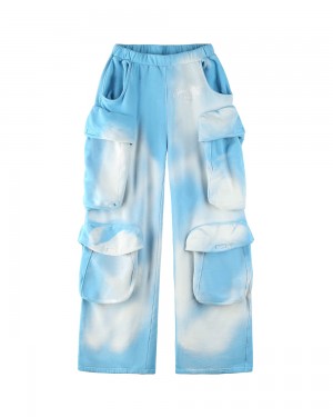 Παντελονι Naked Wolfe Cargo Sweatpants Vintage Blue | ODXSQJ298