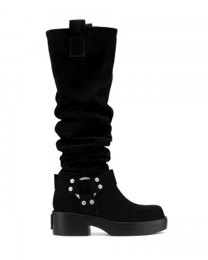 Μποτεσ Naked Wolfe Crook Black Suede | ULZGDJ703