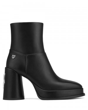 Μποτεσ Naked Wolfe Crush Black Leather | VOUGIS974