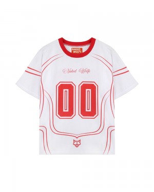 Μπλουζακι Naked Wolfe Naked Wolfe Jersey Top White | BGAVOX230