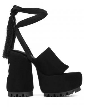 Τακούνια Naked Wolfe Wonder Black Suede | CYPASM312