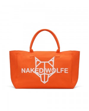 Τσαντα Τοτε Naked Wolfe Canvas Tote Bag Orange | ONFCPK605