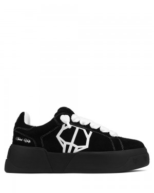 Αθλητικα Παπουτσια Naked Wolfe Kray Hairy Cow Suede Black | QPOYLU302