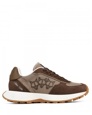 Αθλητικα Παπουτσια Naked Wolfe Prime Brown Nylon Suede | GOKBZI352